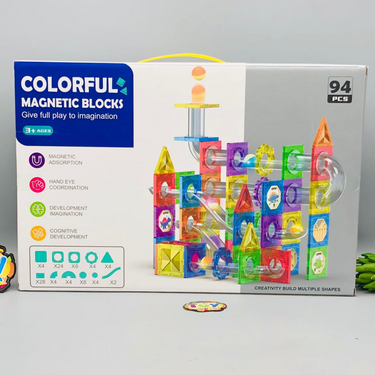 94Pcs Colorful Magnetic Tiles Building Blocks